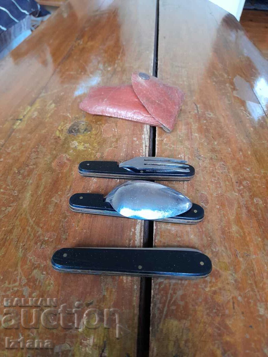Old folding fork, spoon and knife Rostfrei with price 130.00 BGN | € 66.47