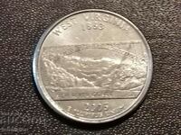 West Virginia 25 cents 2005 D