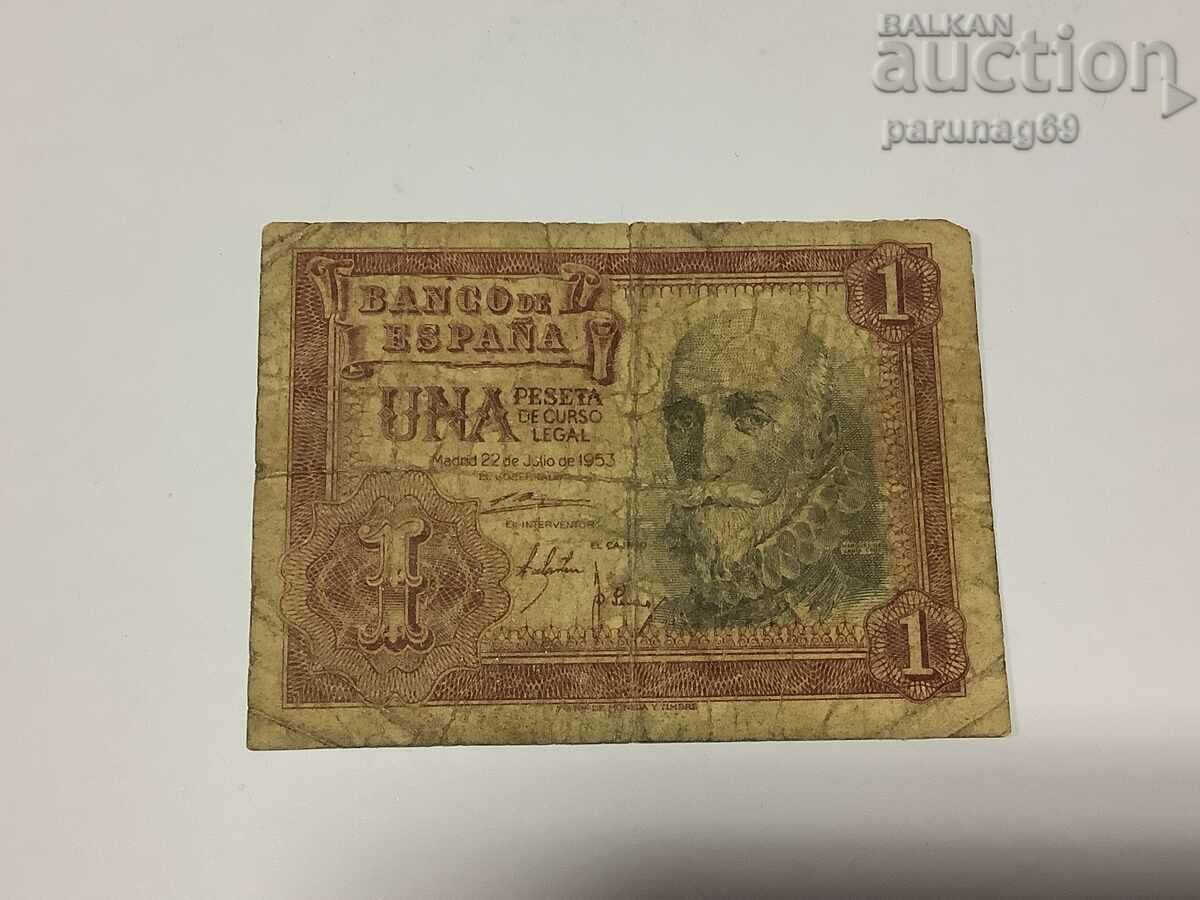 Spain 1 peseta 1953