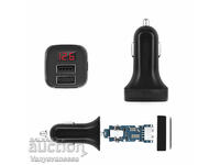 Car cigarette lighter voltmeter with USB