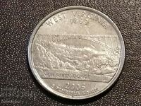 West Virginia 25 Cent 2005 Letter D