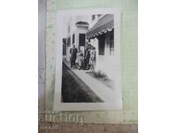 Old photo of Bulgarians in front of a house in America