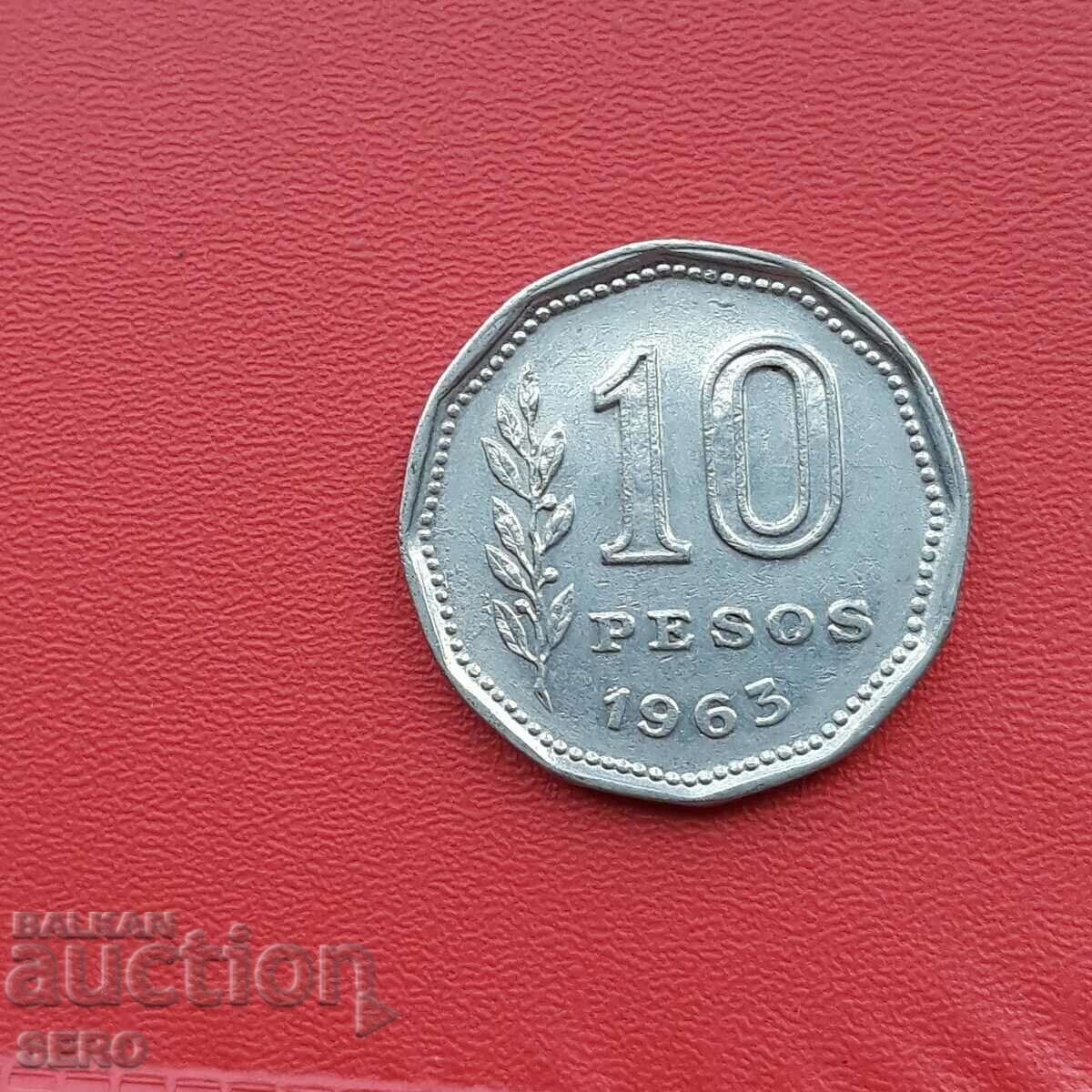 Argentina-10 pesos 1963