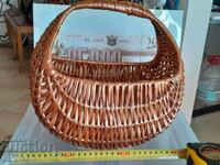 *$*Y*$* BEAUTIFUL VERY OLD LARGE WICKED BASKET *$*Y*$*