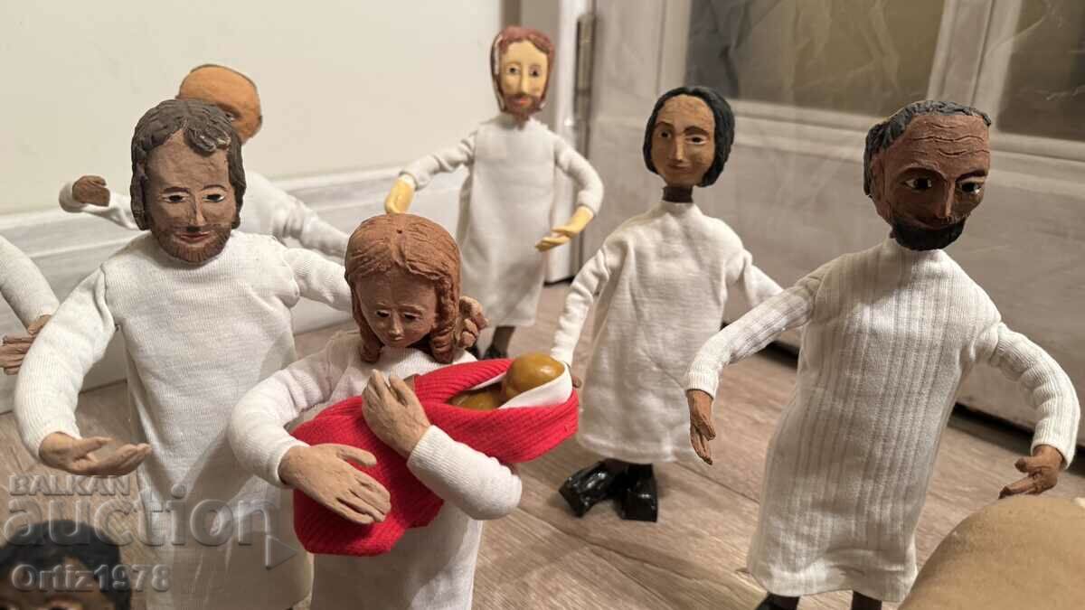 Antique Sculptures, Nativity – Made by Monks! - 6 Antique Sculptures, Nativity – Made by Monks! - 6