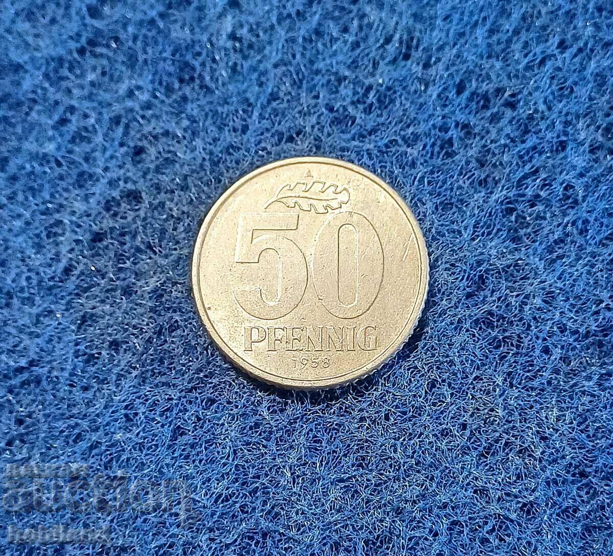 50 Pfenning GDR 1958