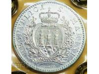 San Marino 1 lira 1898 silver