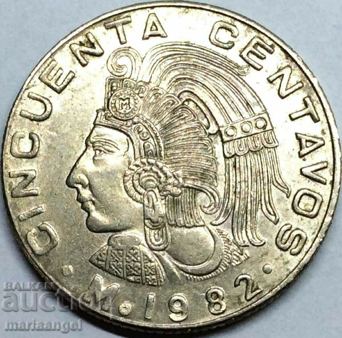 Mexico 1982 50 centavos 25mm