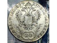 20 Kreuzers 1807 A - Viena Austria - foarte rar