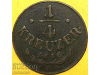 1/4 Kreuzer 1816 B - Kremnic med