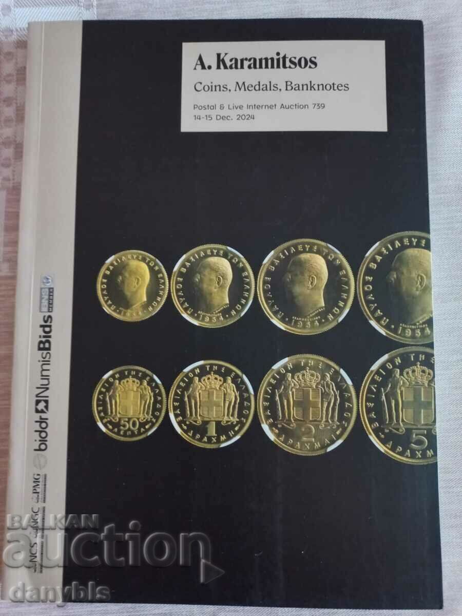 Numismatics - Auction catalog for banknotes and coins