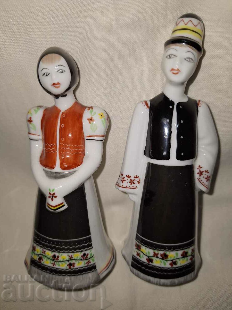 O pereche de figurine de porțelan de marcă veche – Ungaria