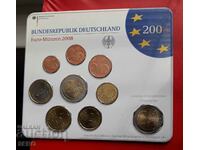 Germany SET 2008 F-Stuttgart of 9 coins/2x2 euro/