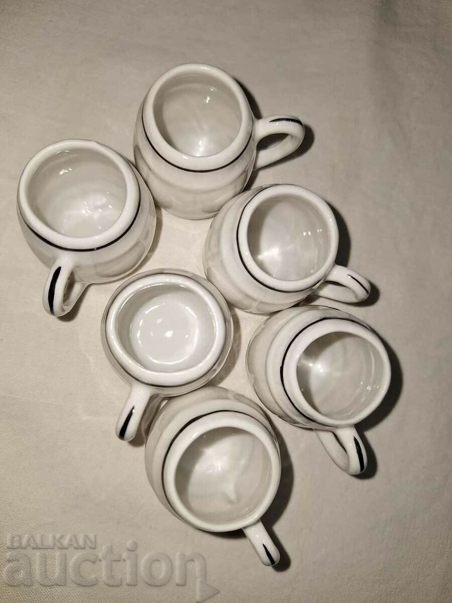 Porcelain jug figure fisherman with cups - 6 Porcelain jug figure fisherman with cups - 6