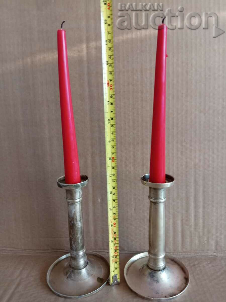 a pair of antique renaissance bronze mantel candlesticks - 5 a pair of antique renaissance bronze mantel candlesticks - 5