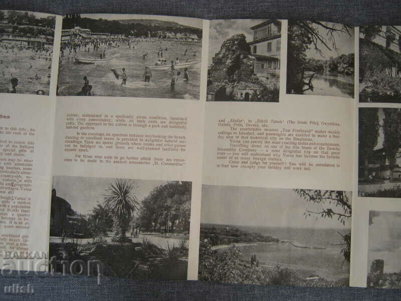 Auction Varna old advertising tourist diploma in English Auction Varna old advertising tourist diploma in English
