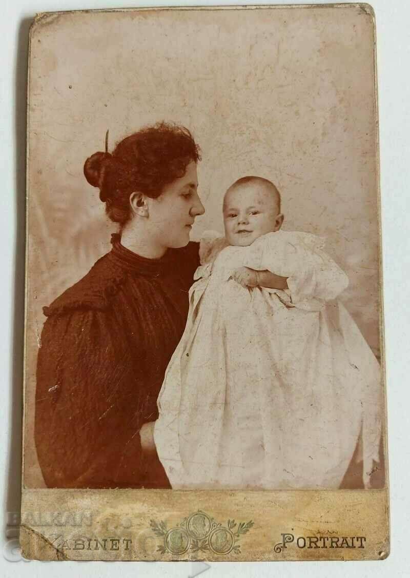 . FOTO VECHI CARTON FOTO COPII BEBE PRINCIP