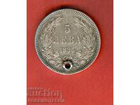 BULGARIA BULGARIA 5 Leva emisiunea 1885 SILVER FERDINAND - 2