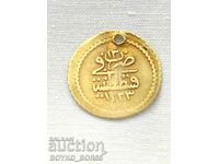 Turkish Gold Coin 1/4 Zeri Mahbub 1223(13)