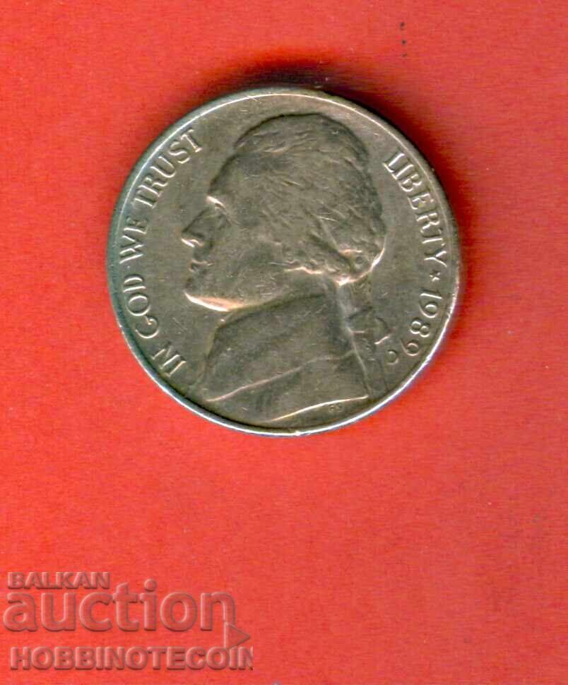 USA 5 cent issue - 1989 D USA 5 cent issue - 1989 D