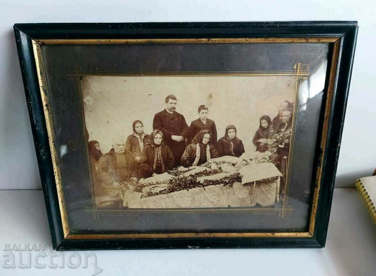 . 1892 FUNERAL OLD PHOTO PHOTOGRAPH FRAME GLASS