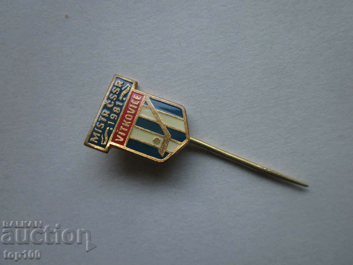 Auction ENAMEL BADGE CSSR VITKOVICE 1981 !!! Auction ENAMEL BADGE CSSR VITKOVICE 1981 !!!