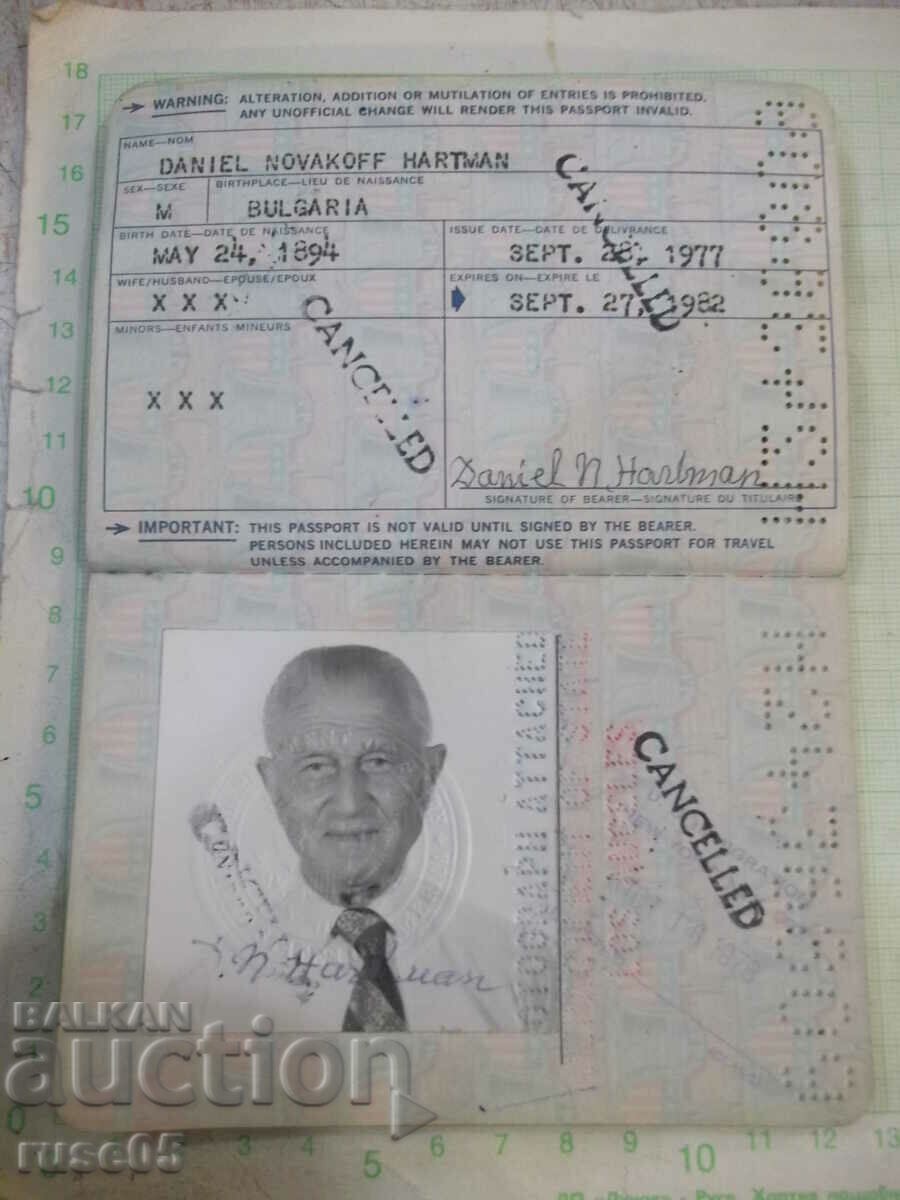 Auction Old American passport Auction Old American passport