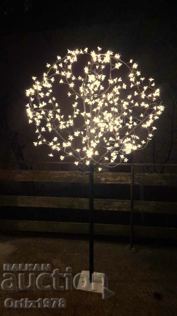 Christmas outdoor tree, 400 pcs. lamps with flowers - 2 m