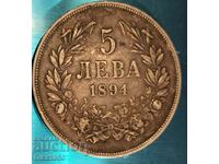 5 LEVA SILVER 1894