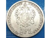 Austria 1/4 florin 1859 A - Vienna Franz Joseph silver Patina