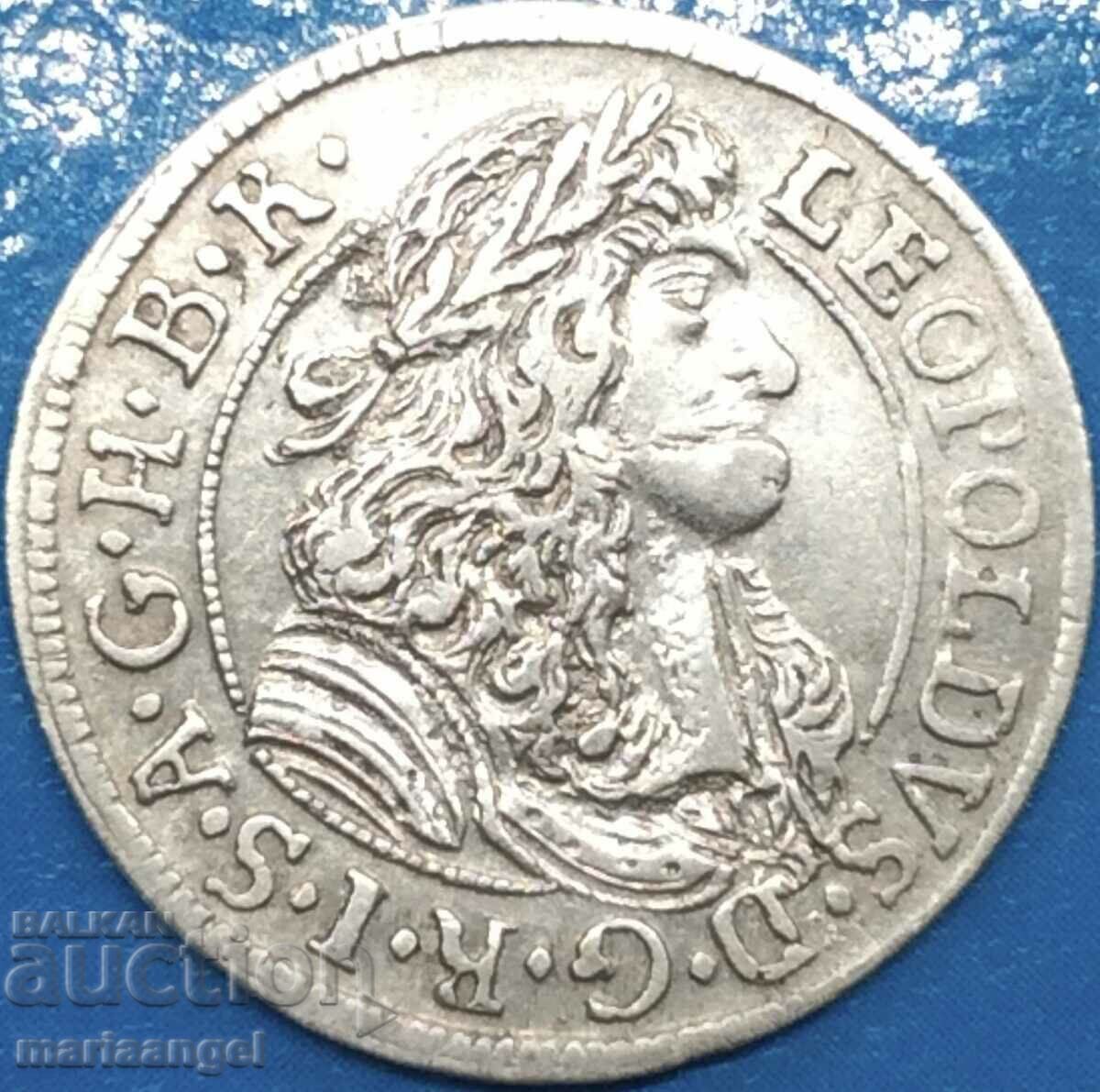 Silesia 3 Kreuzer 1691 Leopold Austria ασημί