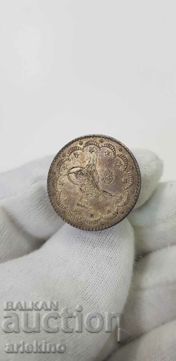 Rare Turkish, Ottoman Silver Coin 5 Kurush