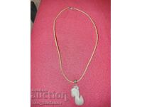 Jade swan necklace