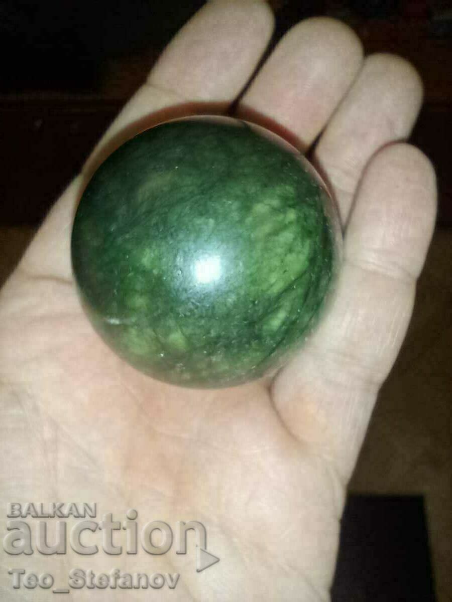 Delivery of Dark nephrite sphere from China Delivery of Dark nephrite sphere from China