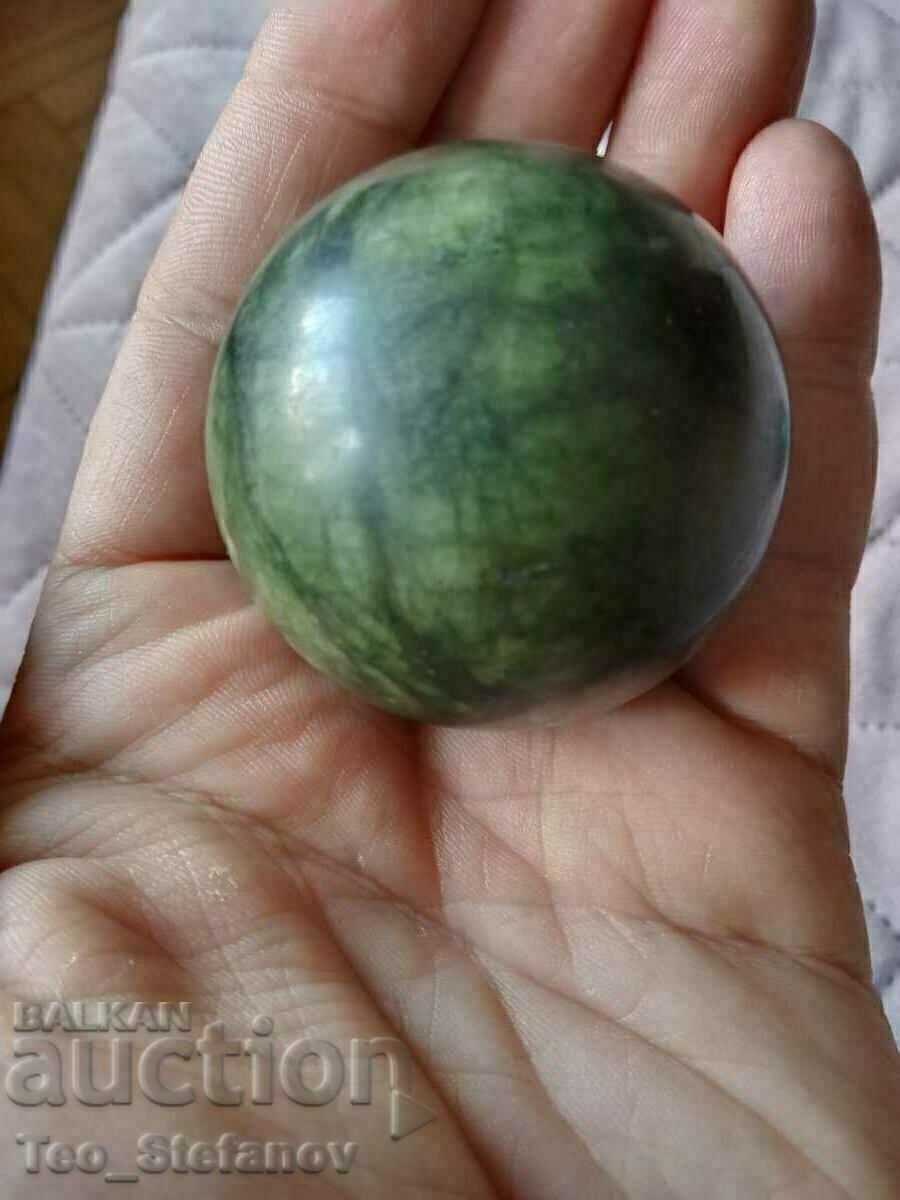 Dark nephrite sphere from China - 5 Dark nephrite sphere from China - 5