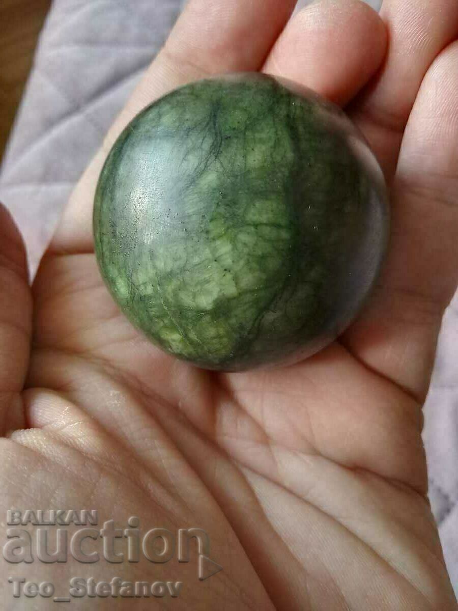 Dark nephrite sphere from China Dark nephrite sphere from China