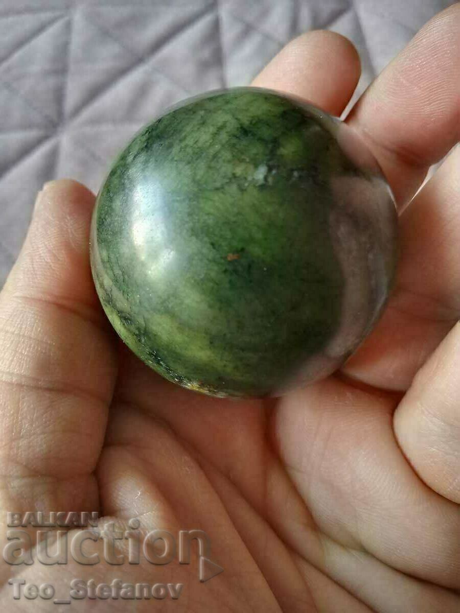 Dark nephrite sphere
