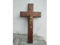 1900 Old large cross, wall crucifix