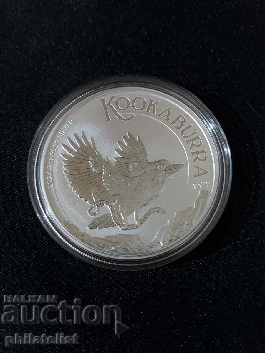 Австралия 2024 - 1 долар - Австралийската Кукабура – 1 OZ