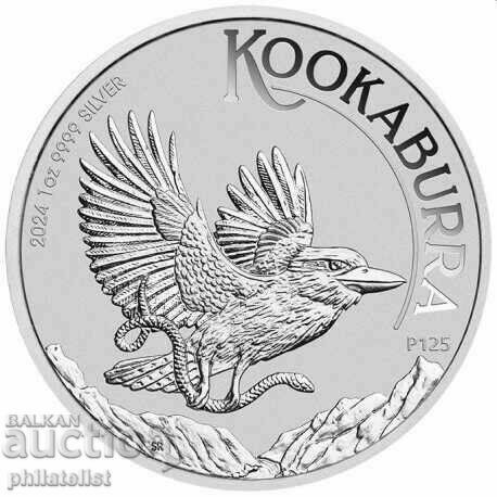 Australia 2024 - 1 dolar - Kookaburra - 1 OZ - Monedă de argint