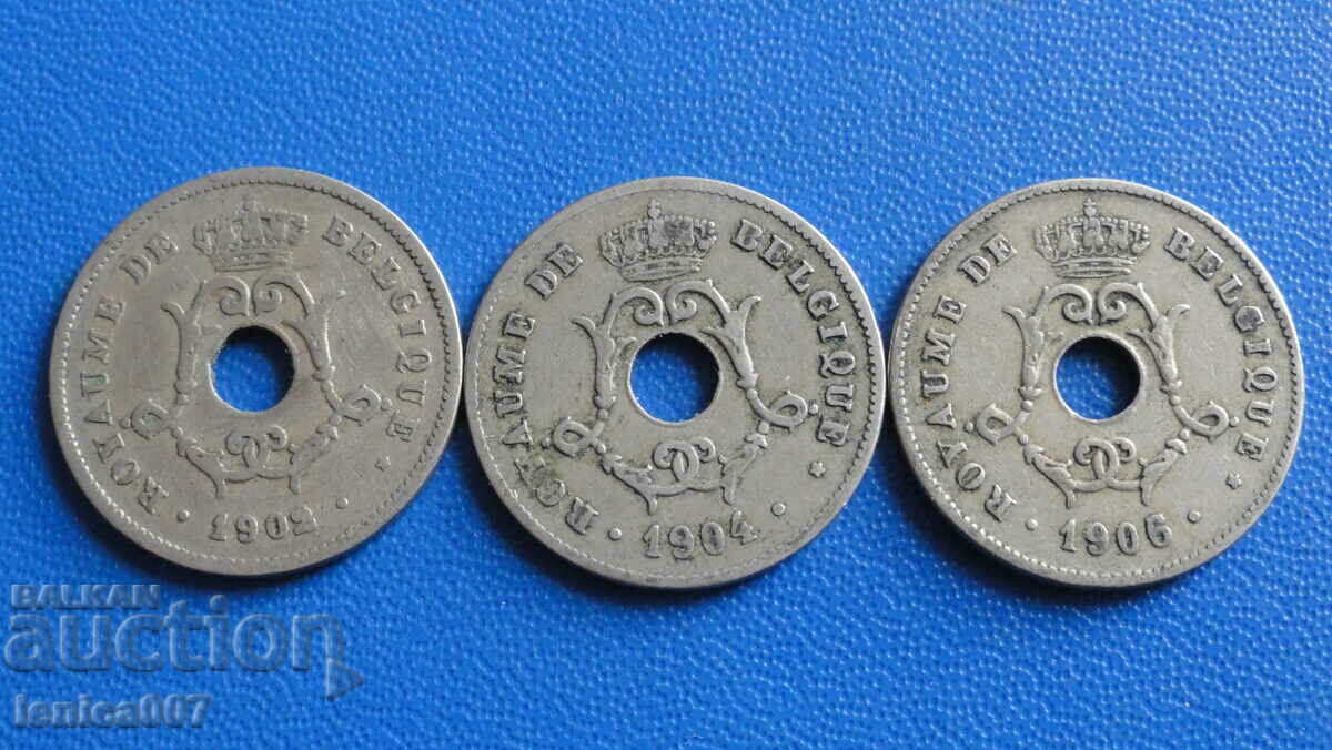 Belgium 1902-06 - 10 centimes (3 pieces) - 5