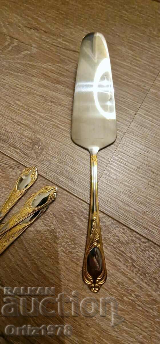 Solingen Vintage 23-24к позлата. Лопатка за торта. - 5 Solingen Vintage 23-24к позлата. Лопатка за торта. - 5