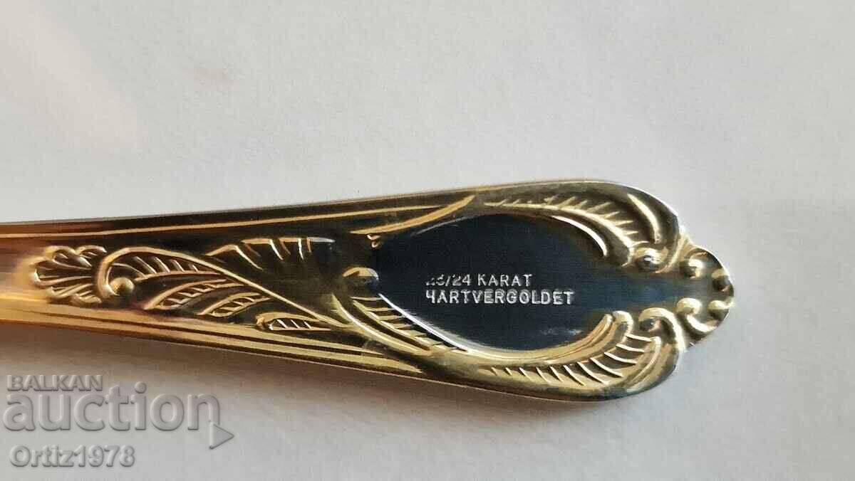 Solingen Vintage 23-24k gold plating. 4 pieces of utensils. with price 43.00 BGN | € 21.99 Solingen Vintage 23-24k gold plating. 4 pieces of utensils. with price 43.00 BGN | € 21.99