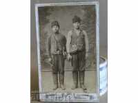 . 1898 CARDBOARD PHOTO OF BULGARIANS IN RUSSIA WEARING KALPAK POTURI