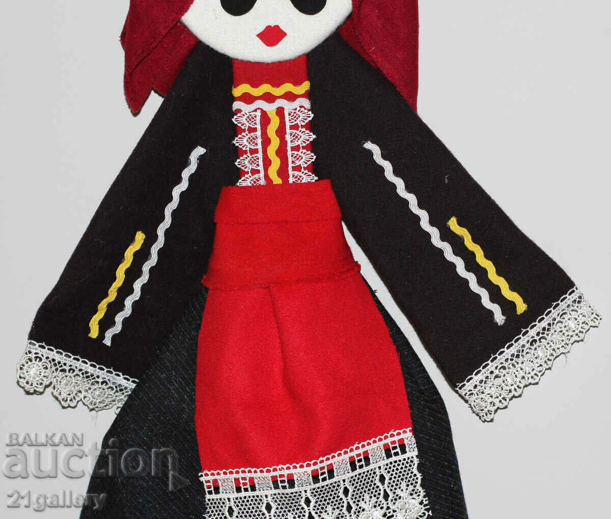64 cm. Doll folk costume wool/textile wall decoration - 5 64 cm. Doll folk costume wool/textile wall decoration - 5