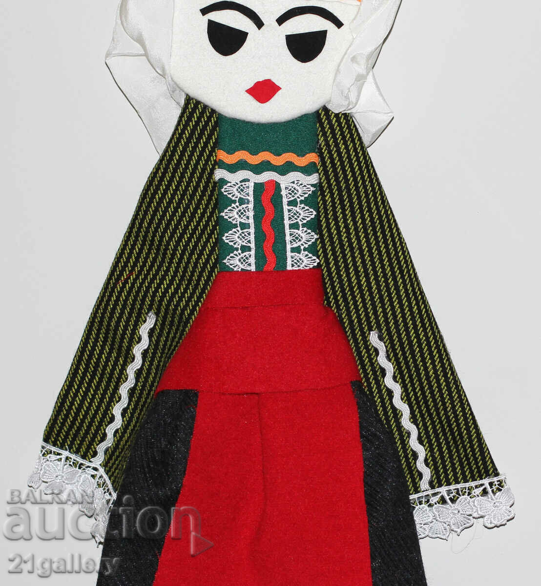 64 cm. Doll folk costume wool/textile wall decoration - 5 64 cm. Doll folk costume wool/textile wall decoration - 5