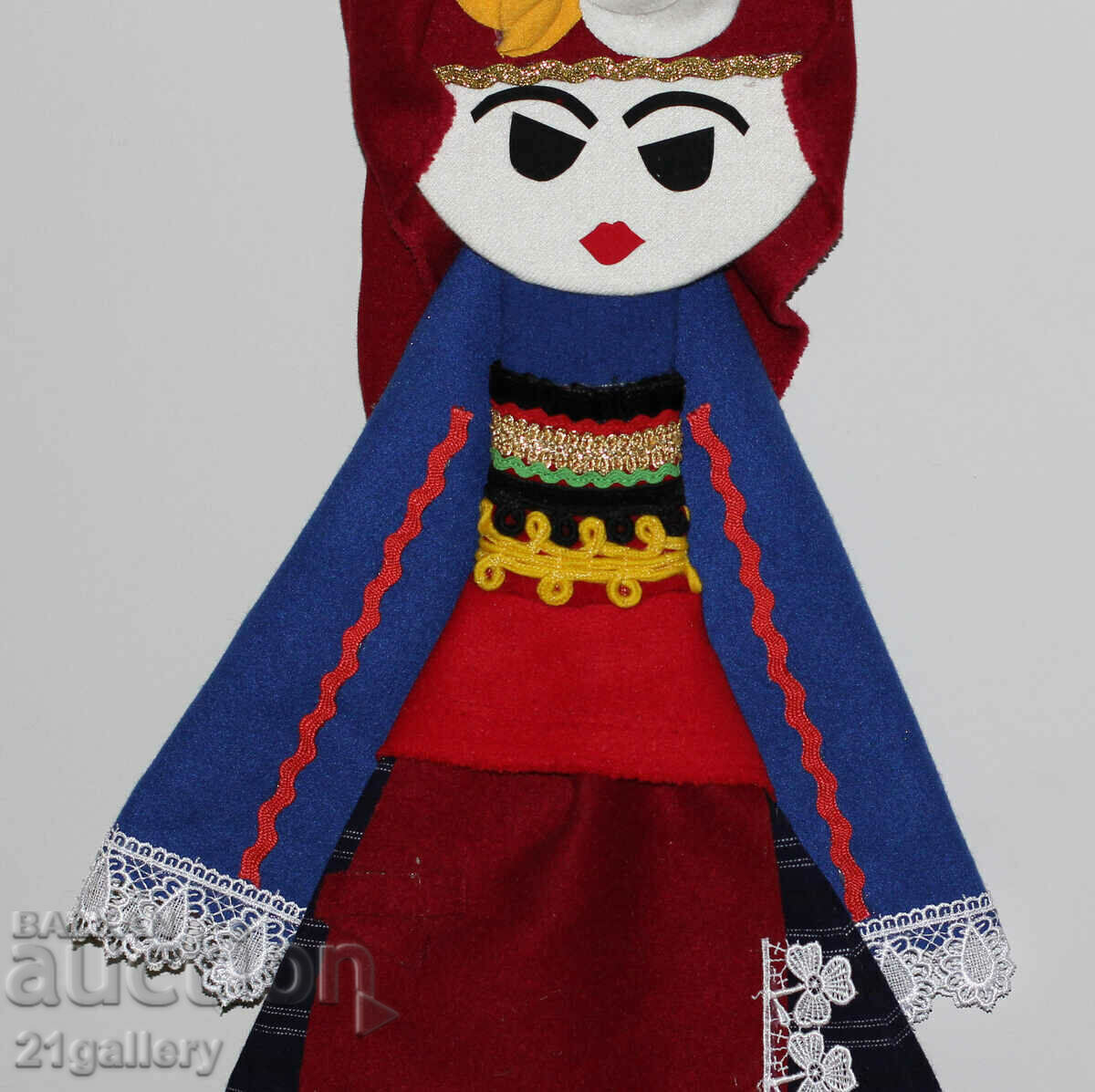 64 cm. Doll folk costume wool/textile wall decoration - 5 64 cm. Doll folk costume wool/textile wall decoration - 5