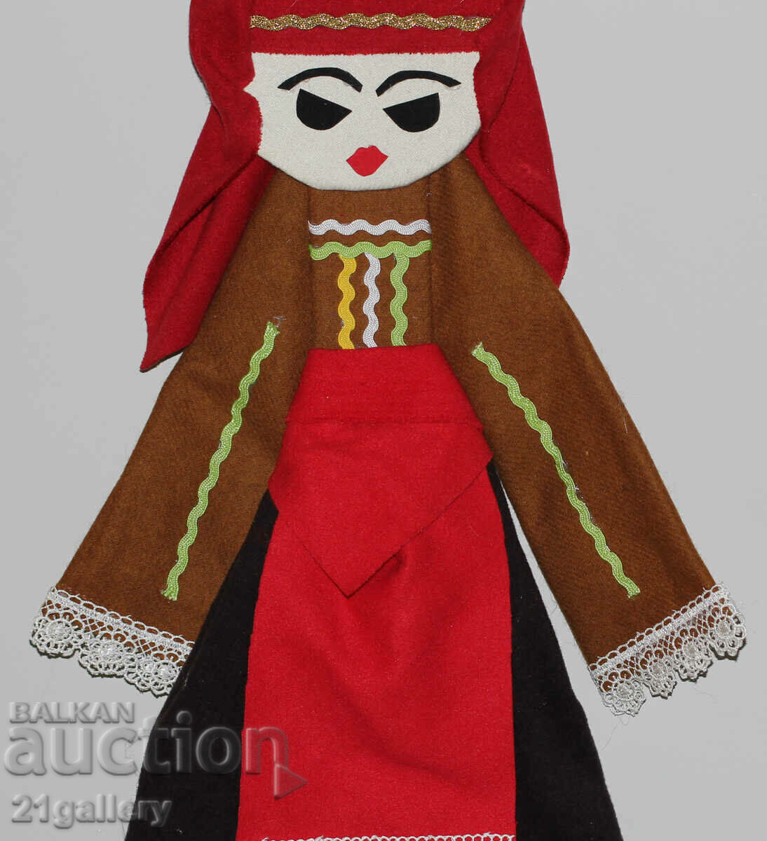 64 cm. Doll folk costume wool/textile wall decoration - 5 64 cm. Doll folk costume wool/textile wall decoration - 5