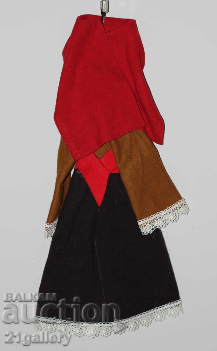 64 cm. Doll folk costume wool/textile wall decoration - 7 64 cm. Doll folk costume wool/textile wall decoration - 7