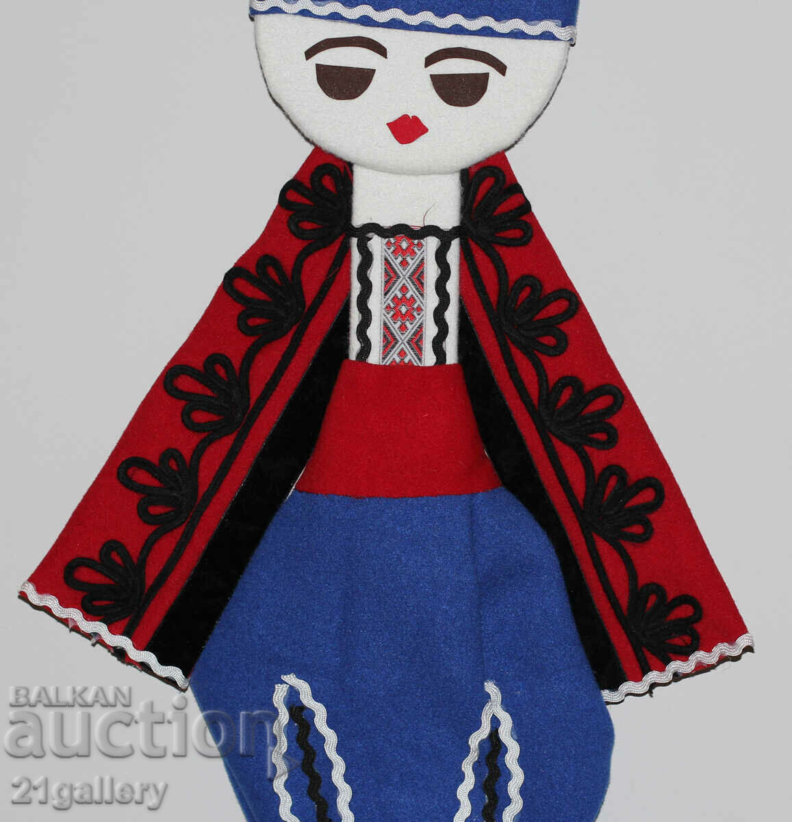 64 cm. Doll folk costume wool/textile wall decoration - 5